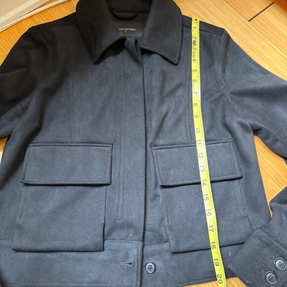 Banana Republic Factory Vegan Suede Chore Jacket Women's Small Black - Picture 8 of 8